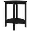 vidaXL Salongbord svart &Oslash; 55x60 cm heltre furu