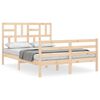 vidaXL Sengeramme med hodegavl small double heltre