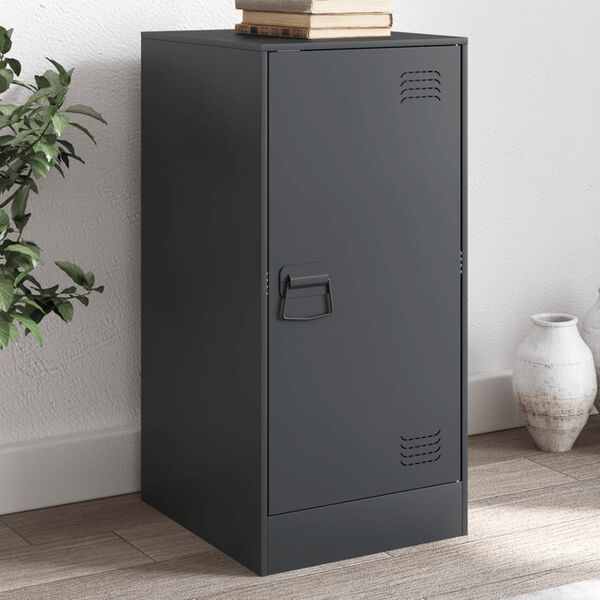 vidaXL Skjenk antrasitt 34,5x39x73 cm st&aring;l