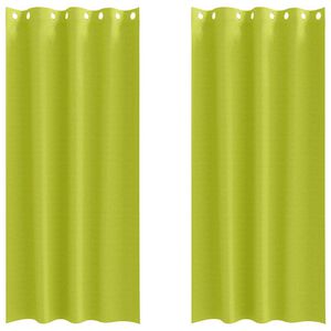 vidaXL M&oslash;rkleggende Gardiner med Ringer 2 stk. Gr&oslash;nn 225 x 140 cm