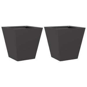 vidaXL Plantekasser 2 stk svart 30x30x30 cm st&aring;l