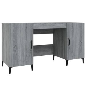 vidaXL Skrivebord gr&aring; sonoma 140x50x75 cm konstruert tre