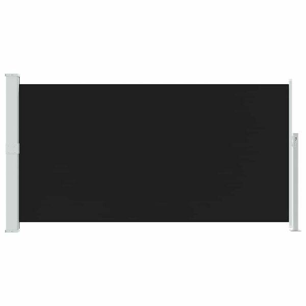 vidaXL Uttrekkbar sidemarkise 160x300 cm svart