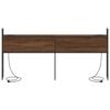 vidaXL Oppbevaringshodegjerde med Ladeplass brun eik 183 x 15 x 98 cm