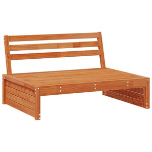 vidaXL Hagem&oslash;bel Midtsofa Massiv furu VoksBrun 120 x 95 x 69 cm