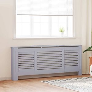 vidaXL Radiatordeksel MDF gr&aring; 205 cm