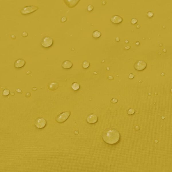 vidaXL Vanntett kraftig lang regnfrakk med hette gul XL