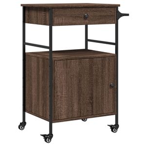 vidaXL Kj&oslash;kkentralle brun eik 56x43x89,5 cm konstruert tre