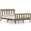 vidaXL Sengeramme honningbrun heltre 120x190 cm Small Double