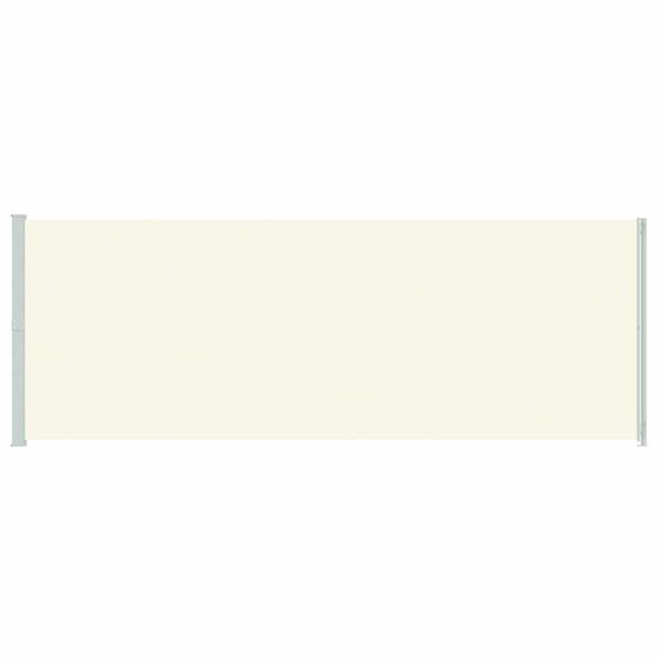 vidaXL Uttrekkbar sidemarkise 220x600 cm kremhvit