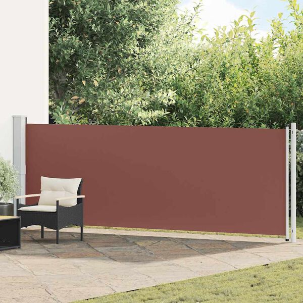 vidaXL Uttrekkbar sidemarkise 140x600 cm brun