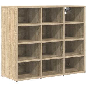 vidaXL Sko Skap 77,5 x 30 x 67 cm Konstruert tre Sonoma eik