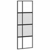vidaXL Skyved&oslash;r svart 76x205 cm herdet glass og aluminium