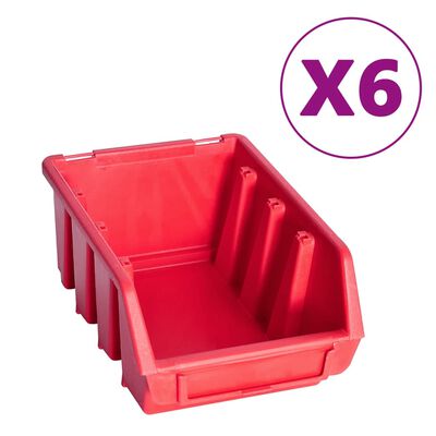 vidaXL Oppbevaringsbokssett i 39 deler med veggpaneler rød og svart