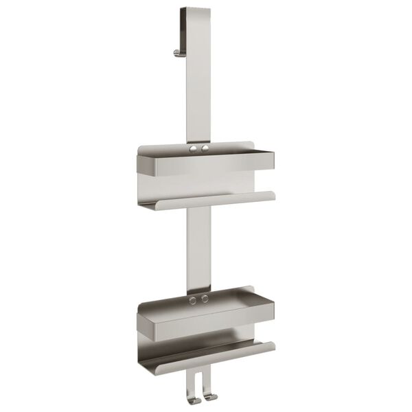 vidaXL Hengende dusjhylle børstet 304 rustfritt stål