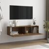 vidaXL TV-benk brun eik 120x30x30 cm konstruert tre