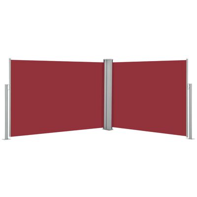 vidaXL Uttrekkbar sidemarkise 100x1000 cm rød