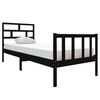 vidaXL Sengeramme svart heltre furu 75x190 cm Small Single