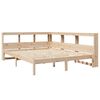 vidaXL Seng med bokhylle uten madrass 160x200 cm heltre furu
