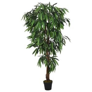 vidaXL Kunstig mangotre 300 blader 80 cm gr&oslash;nn