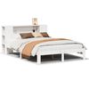 vidaXL Seng med bokhylle uten madrass hvit 160x200 cm heltre furu