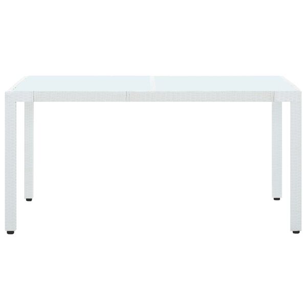vidaXL Hagebord hvit 150x90x75 cm polyrotting