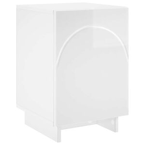 vidaXL Nattbordskap H&oslash;yglans hvit 33,5 x 34,5 x 50 cm Konstruert tre