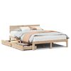 vidaXL Sengeramme med skuffer 140x190 cm heltre furu