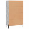 vidaXL Highboard betonggr&aring; 69,5x31x115 cm konstruert tre