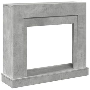 vidaXL Peisramme betonggr&aring; 100x30x87,5 cm konstruert tre