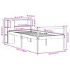 vidaXL Seng med bokhylle uten madrass hvit 90x190 cm heltre furu