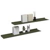 vidaXL Flytende hylle 2 pcs Olivengr&oslash;nn 100 x 18 x 2,5 cm St&aring;l