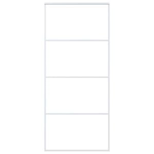 vidaXL Skyved&oslash;r frostet ESG-glass og aluminium 90x205 cm hvit