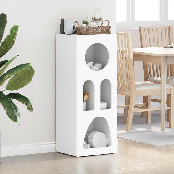 vidaXL Serviesskap Hvit 40 x 35 x 100.5 cm Konstruert tre