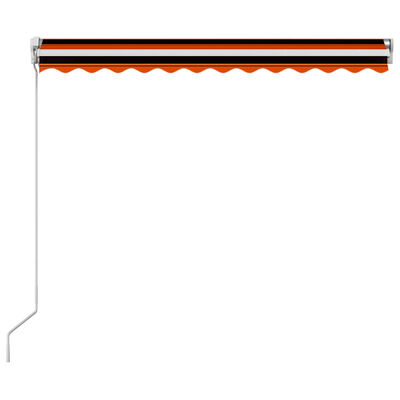 vidaXL Manuell uttrekkbar markise 300x250 cm oransje og brun