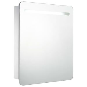 vidaXL LED-speilskap til bad 68x9x80 cm