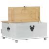 vidaXL storage box med skuff Hvit 90 x 78 x 45 cm Massiv furu