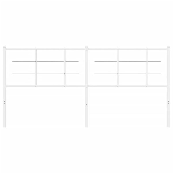 vidaXL Utskiftbar sengegavl i metall hvit 180 cm
