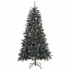 vidaXL Kunstig juletre med 300 LED gr&oslash;nn 210 cm PVC og plast og st&aring;l