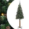 vidaXL Slim juletre gr&oslash;nn 180 cm PVC og Massivt Furu tre