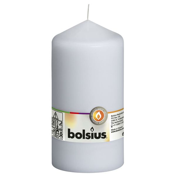 Bolsius S&oslash;ylelys 8 stk 150x78 mm hvit