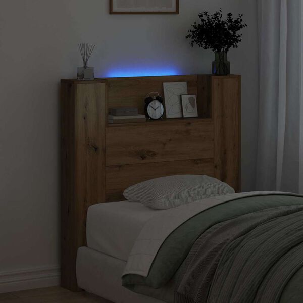 vidaXL Hodegavl Artisan Eik 100 x 15 x 103,5 cm Konstruert tre