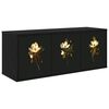 vidaXL Vegghengt TV-skap BREMEN 102 x 33 x 40 cm Svart eik