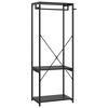 vidaXL Garderobe svart 60x40x167 cm metall og sponplate