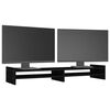 vidaXL Monitorstativ svart 100x27x15 cm heltre furu