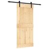 vidaXL Skyved&oslash;r Naturlig og svart 90 x 210 cm Massiv Furu Tre