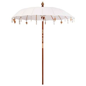 vidaXL Balinesisk Parasol Krem 185 x 185 x 260 cm