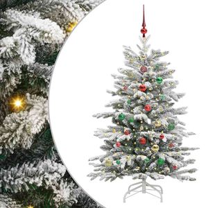 vidaXL Kunstig sammensatt juletre Hvit 150 cm PE og PVC