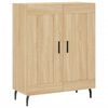 vidaXL Highboard sonoma eik 69,5x34x180 cm konstruert tre