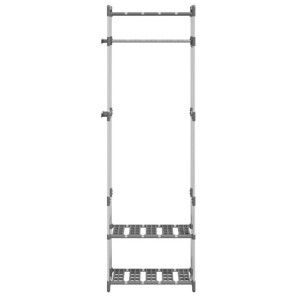 vidaXL Klesstativ med 3 etasjer s&oslash;lv 59x29x192 cm aluminium